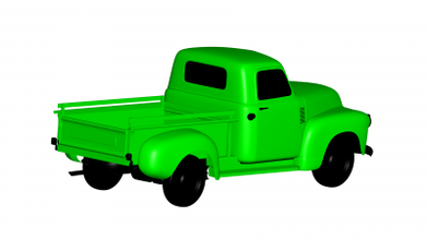 gmc 9300 pickup 1952 motors & transport 3D printing model, file, printable design, 3d print, GMC Pickup 3d print model - Mito3D
