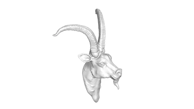 goat head 3d model printing - threeding 3d print model - Mito3D