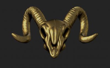 goat skull nature 3D printing model, file, printable design, 3d print, 3d print model - Mito3D
