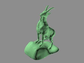 goat statue nature 3D printing model, file, printable design, 3d print, goat,statue,nature,animals,monument,mountain,old 3d print model - Mito3D