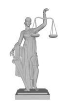 diosa justicia esposa Zeus themis 3d impresión modelo trío 3d print model - Mito3D