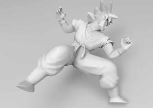 goku 3d printing model - threeding anime character fictional dragon ball 3d print model - Mito3D