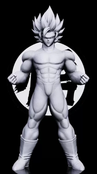 goku ssj 2 3d impression modèle trio mots clés dragon ball 3d print model - Mito3D