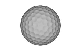 golf pelota 3d impresión modelo trío pasatiempo deporte juego 3d print model - Mito3D