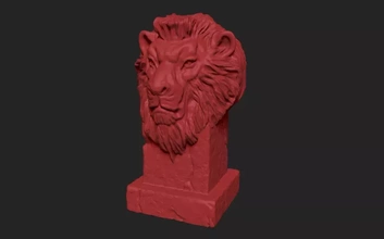 gondwana león 3d impresión modelo trío animal África leones 3d print model - Mito3D