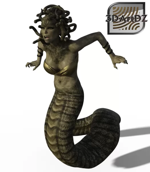 gorgon nina - verfolgung 2 bh 3d printing model threeding tags snake medusa snakehair 3D print model - Mito3D