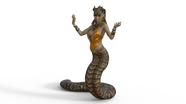 gorgon nina - willkommen 3d printing model threeding tags snake medusa gorgonsculpture snakehair 3d print model - Mito3D