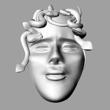 gorgona femme art 3D modèle d'impression, l'impression fichier, imprimable modèle, en de conception, d'impression 3d, Gorgona, femme, zlatnictvi-aa 3d print model - Mito3D