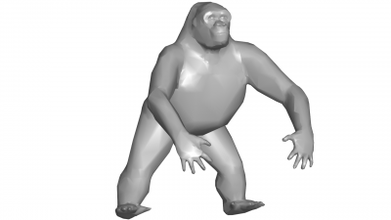 gorilla 3d model 3D printing model, file, printable design, print, GORILLA 3d print model - Mito3D
