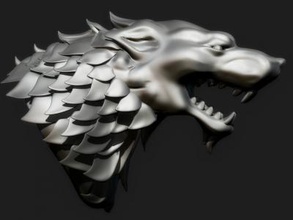 ottenuto il lupo art La stampa 3D, modello, file di 3D stampabile la progettazione, 3d, got,game of thrones,il lupo,il 3d print model - Mito3D