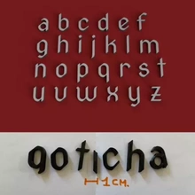 gothique minuscule 3d lettres stl fichier impression modèle trio 3d print model - Mito3D