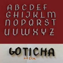 gótico mayúscula 3d letras stl expediente impresión modelo trío 3d print model - Mito3D