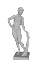 grego donzela estátua 3d impressão modelo trio escultura 3d print model - Mito3D