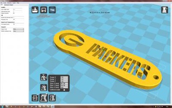 green bay packers key-chain logo no4 toys games & hobby 3D printing model, file, printable design, 3d print, printable, logo, Green Bay Packers, 3d print model - Mito3D