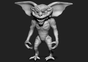 gremlin 3d stampa modello treding arte mostro creatura male 3d print model - Mito3D