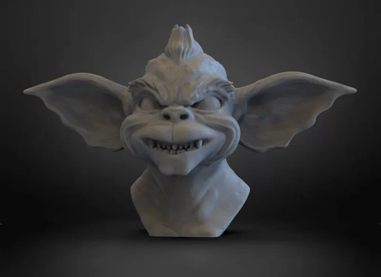 gremlin bust 3d printing model - threeding tags sculpture statue monster creature movie gremlins gizmo 3d print model - Mito3D