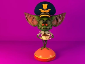 gremlin pilot 3d print model printing - threeding figurine cartoon monster character miniatures hotel transylvania airlines comedy 3d print model - Mito3D
