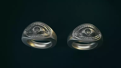 mueca ojo anillo 3d impresión modelo trío 3d print model - Mito3D