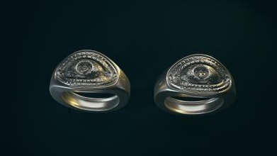mueca anillo del ojo de la moda 3D modelo impresión, impresión en archivo, imprimibles 3D, diseño 3d, el Anillo,la Mueca ojos, 3d print model - Mito3D