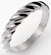 scanalato design gruppo musicale 3d stampa modello treding squillare gioielleria anelli unico pianura 3d print model - Mito3D