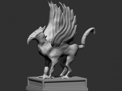 gryphon a arte 3D modelo de impressão, impressão arquivo design, 3d, Gryphon ,animal,criatura,leão,arte,escultura 3D print model - Mito3D