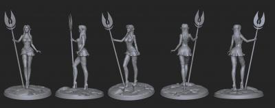 guardian art 3D printing model, file, printable design, 3d print, elves, elf, girl, fantasy, bauty 3d print model - Mito3D