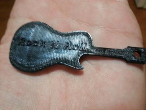 guitar key chain other things 3D printing model, file, printable design, 3d print, keychain,key,guitar,rocknroll 3d print model - Mito3D