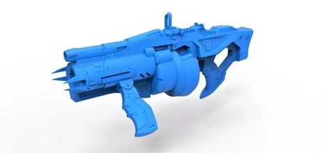 pistolet baptiste talon Jeu overwatch 3d impression modèle trio arme jouet imprimable canon scifi fusil cosplay blaster soutenir réplique énorme 3d print model - Mito3D