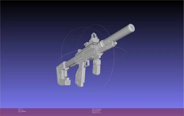 aureola odst smg básico modelo 3d impresión trío etiquetas pistola videojuego ciencia ficción réplica ametralladora halo 3d print model - Mito3D