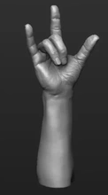 hand love 3d printing model - threeding sign language daef fingure 3d print model - Mito3D