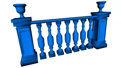 handrail 3d printing model - threeding gaden 3d print model - Mito3D