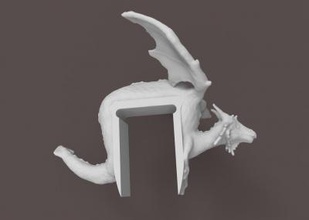 cintre de dragon bureau à la maison et le jardin 3D modèle d'impression, l'impression fichier, imprimable modèle, en conception, d'impression 3d, cintre, dragon, maison, l'art, 3d 3d print model - Mito3D