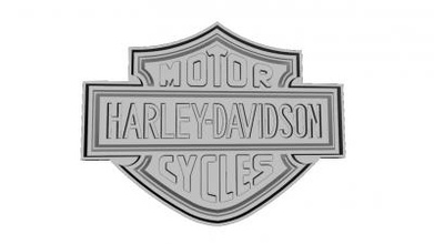 harley davidson logo motors & transport 3D printing model, file, printable design, 3d print, harley, davidson, logo, 3d print model - Mito3D