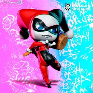 harley quinn chibi 3d print model printing 3d-printing collectible art personalized figurine high-quality customizable comic book fan iconic character anti-hero collectibles maniacal irreverent spirit clown princess crime wild fun 3d print model - Mito3D