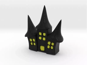 hanté maison 3d impression modèle trio Halloween monstre 3d print model - Mito3D