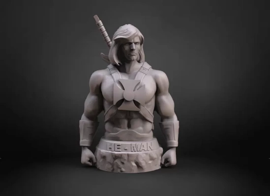 he man bust 3d printing model - threeding tags sculpture statue universe skeletor masters heman of 3d print model - Mito3D