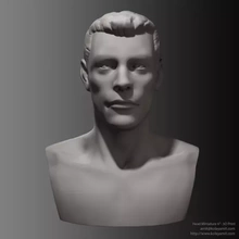 head miniature 3d printing model - threeding sculpture face figurines miniatures figurative 3d print model - Mito3D