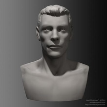 head miniature art 3D printing model, file, printable design, 3d print, 3d,head,face,miniature,sculpture,figurative,miniatures,figurines 3d print model - Mito3D