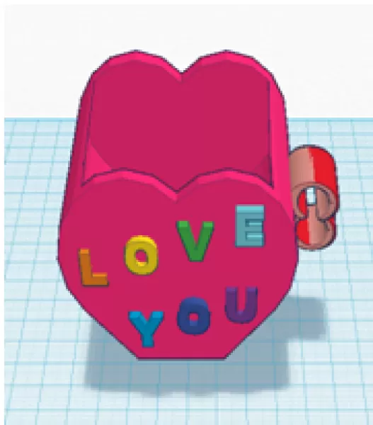 heart shaped 3d impresión modelo trío 3D print model - Mito3D