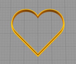 heart - cookie cutter home office & garden 3D printing model, file, printable design, 3d print, cookie, cutter, cooking, people, body, human, 3d print model - Mito3D