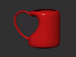 heart cup 3d printing model - threeding cups 3d print model - Mito3D