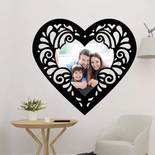kalp çerçeve 3d baskı model üçleme Sanat duvar çift Aşk hediye dekor basit kolay Fotoğraf 2d Şubat etiket sevgi dolu etiketleri st valentine 14 3d print model - Mito3D