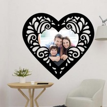 cuore telaio arte st valentine amore coppia struttura foto 14 febbraio semplice facile regalo tag parete arredamento etichetta amorevole 2d 3d print model - Mito3D