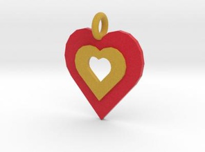 heart gold pendant fashion 3D printing model, file, printable design, 3d print, Jewelry, charm, charms, pendant, pendants, necklaces, necklace, heart, hearts, 3d print model - Mito3D