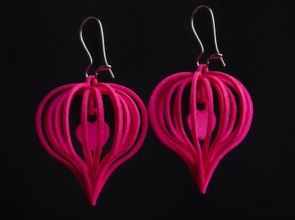 heart earring fashion 3D printing model, file, printable design, 3d print, earring, 3d print model - Mito3D