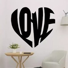 heart love decor 3d printing model - threeding art wall 2d sticker loving tags 3d print model - Mito3D