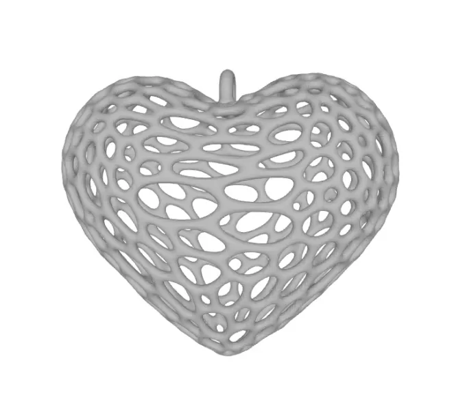 cuore pendente 3d stampa modello 3D print model - Mito3D