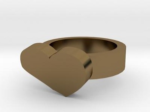 coeur bague de la mode 3D modèle d'impression, l'impression fichier, imprimable modèle, en conception, d'impression 3d, bague, bagues, bijoux, anneau, anneaux cardiaques, le cœur, 3d print model - Mito3D