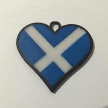 kalp İskoçya kolye moda 3D baskı modeli, dosya, yazdırılabilir model, tasarım, 3d yazıcı, mücevher,takı,kolye,İskoçya,İskoç,Bayrak,Ülke 3d print model - Mito3D