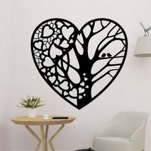 coração árvore decoração arte Tag parede adesivo amar amoroso 2d 3d print model - Mito3D